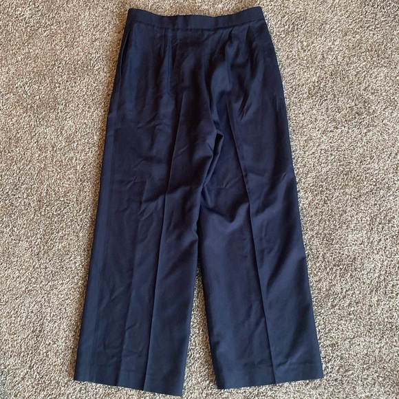 The Row 100% Silk Navy Blue Wide Leg Trouser Pants, Women’s 8 - Picture 12 of 16